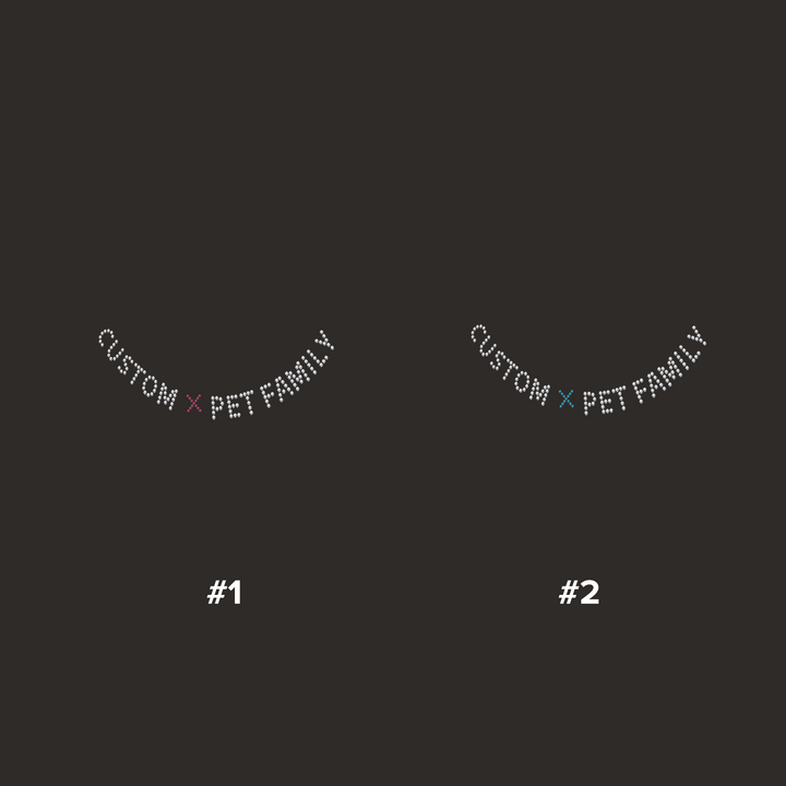Custom Bling Pet Family Unisex T-Shirts with Pet Photo and Name