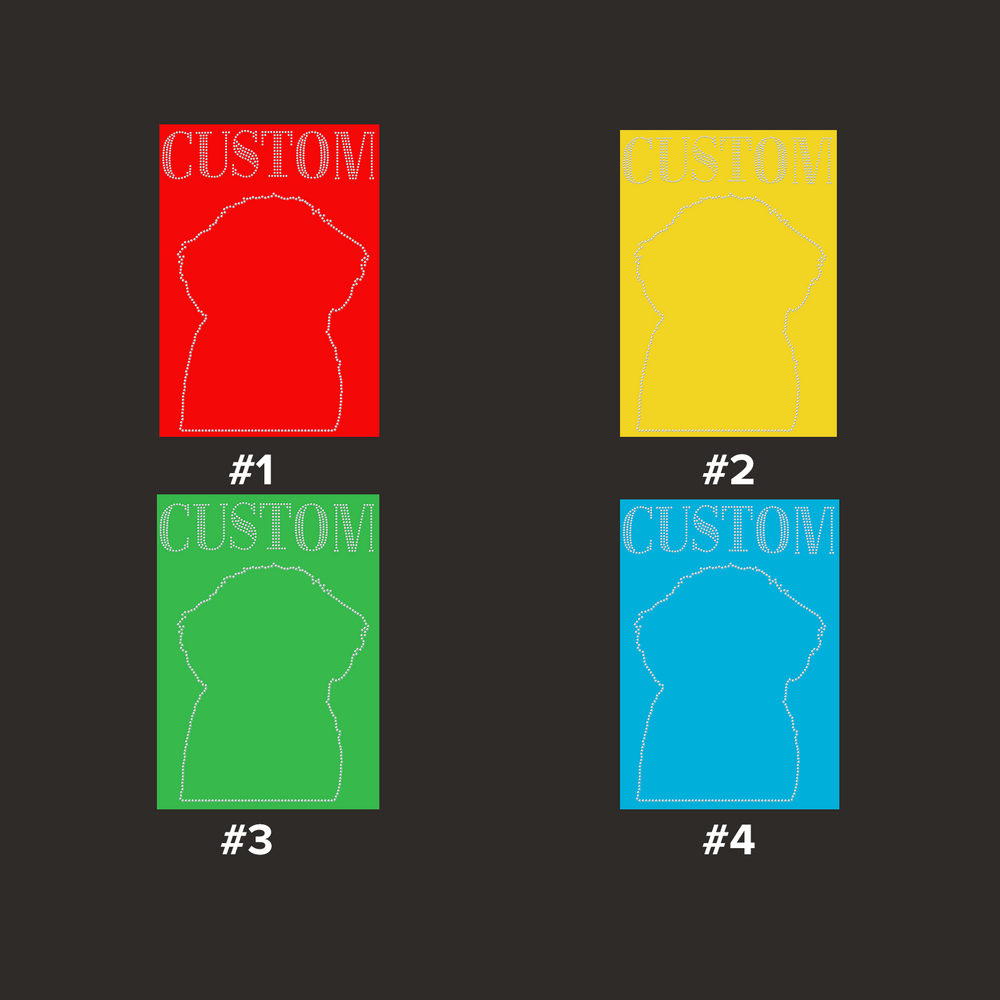 Second finished product view for Pop Art Bling Unisex T-Shirt With Pet Photo and Name