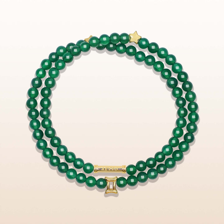    Emerald_Agate_Gemini_Lucky_Stone_Double_Wrap_Bracelet