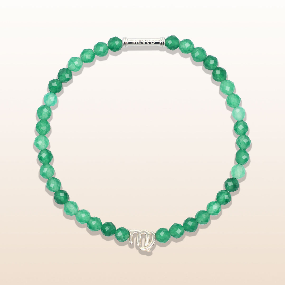 Green Emerald Virgo Lucky Stone Bracelet