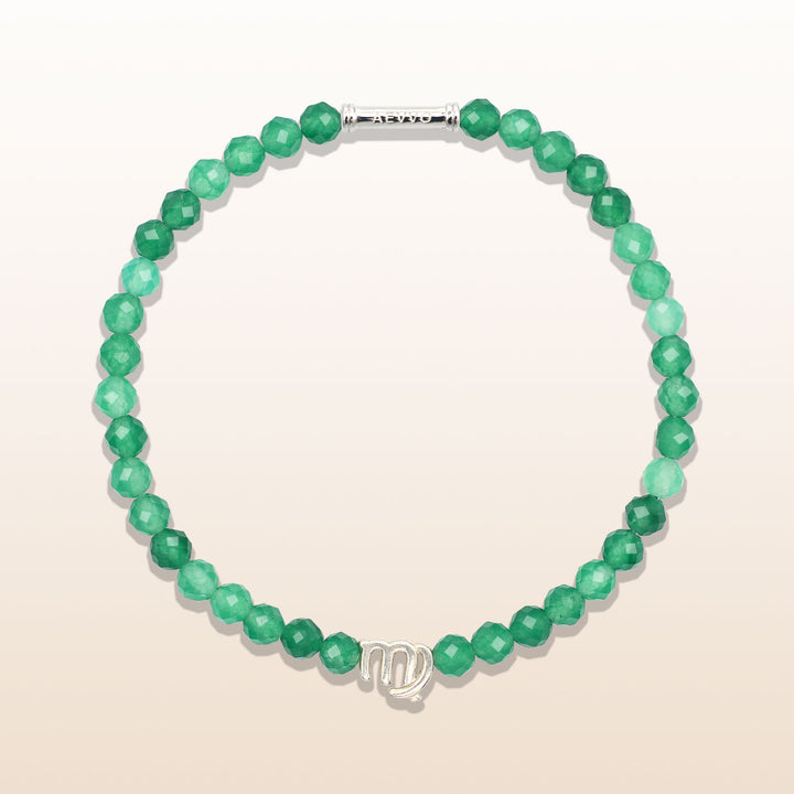 Green Emerald Virgo Lucky Stone Bracelet
