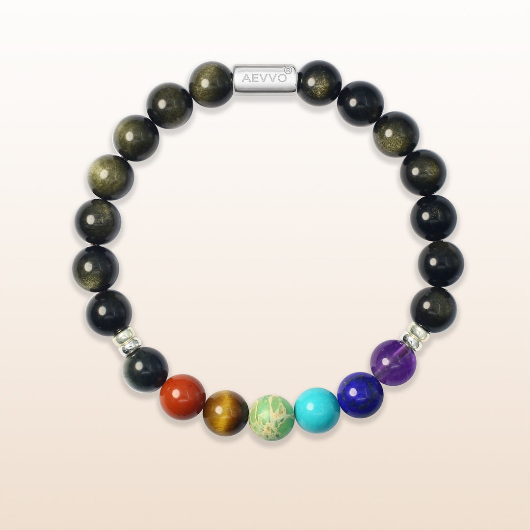 Growth-Silver 7 Chakra Bracelet Ⅰ