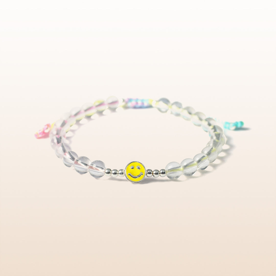 Joy Amplifier - Smiley Colorful Rope Quartz Kid's Bracelet