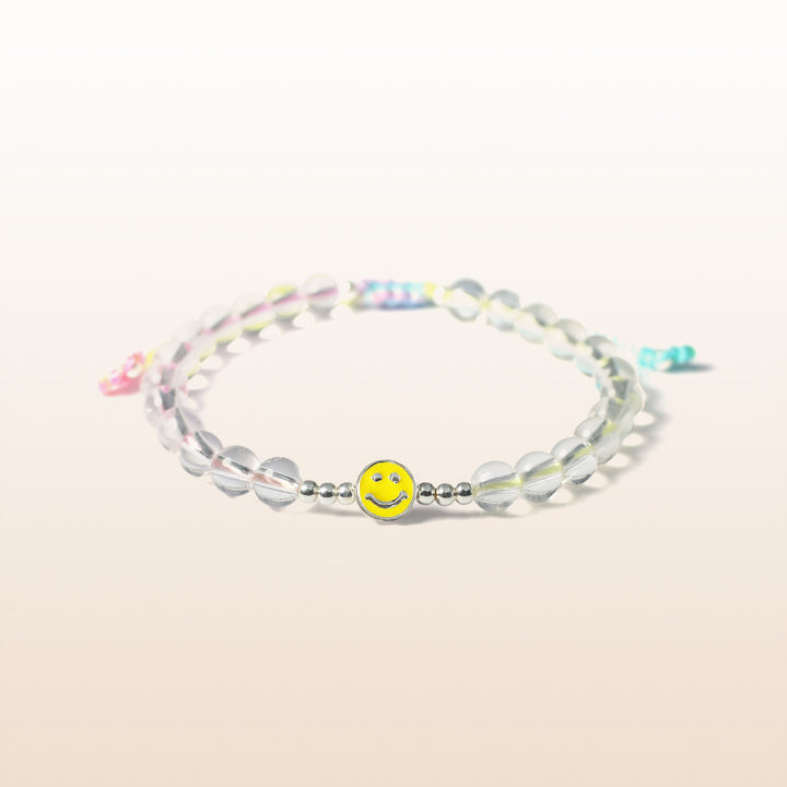 Joy Amplifier - Smiley Colorful Rope Quartz Kid's Bracelet