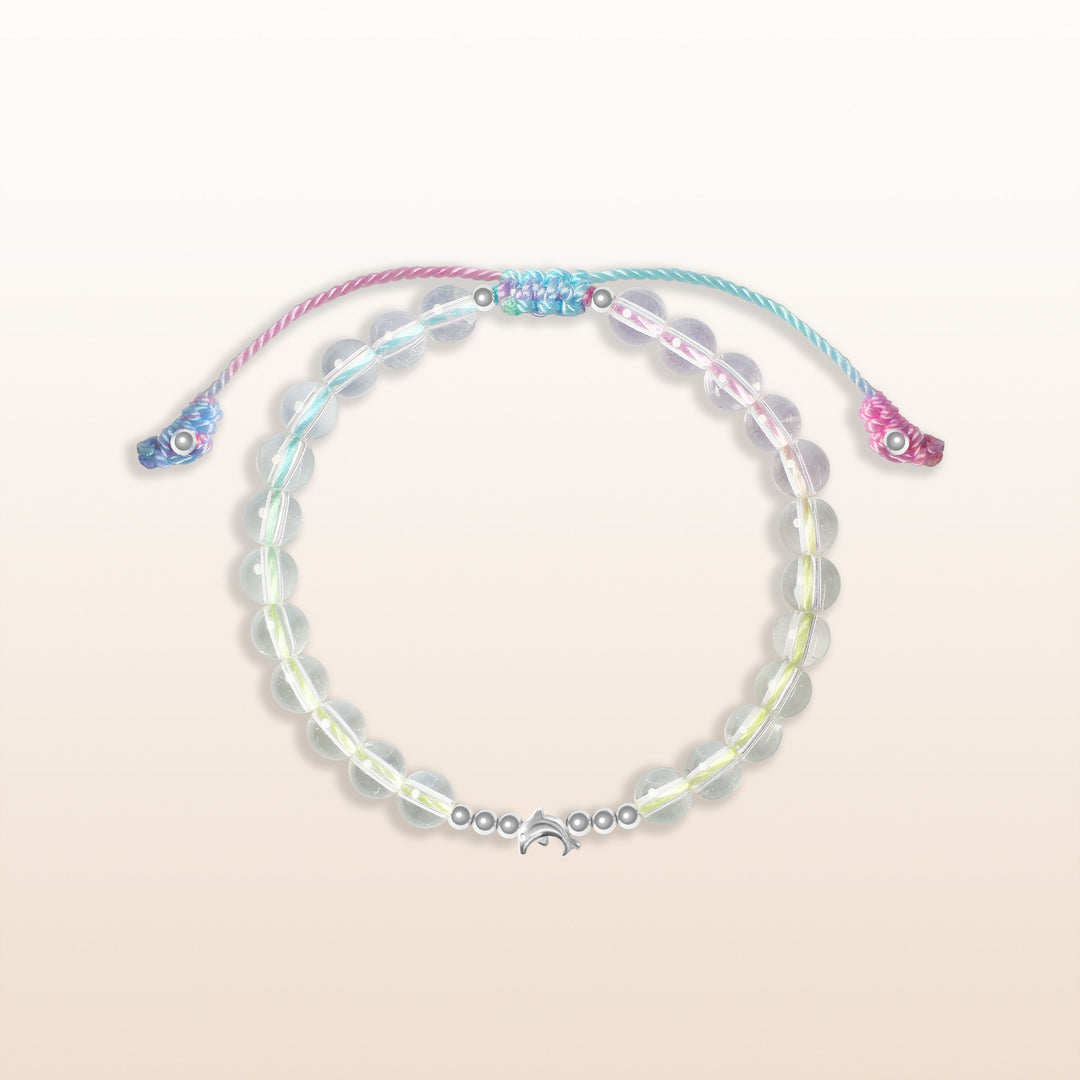 Kind Wisdom - Dolphin Colorful Rope Quartz Kid's Bracelet