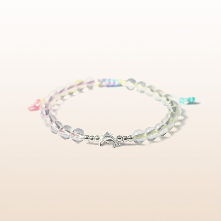 Kind Wisdom - Dolphin Colorful Rope Quartz Kid's Bracelet