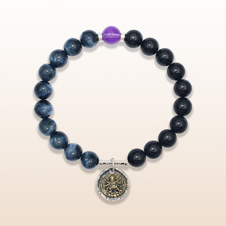 Mahakala Amethyst Aries Guardian Bracelet