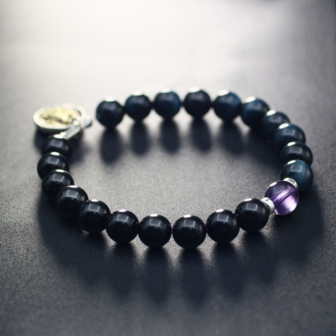 Mahakala Amethyst Aries Guardian Bracelet