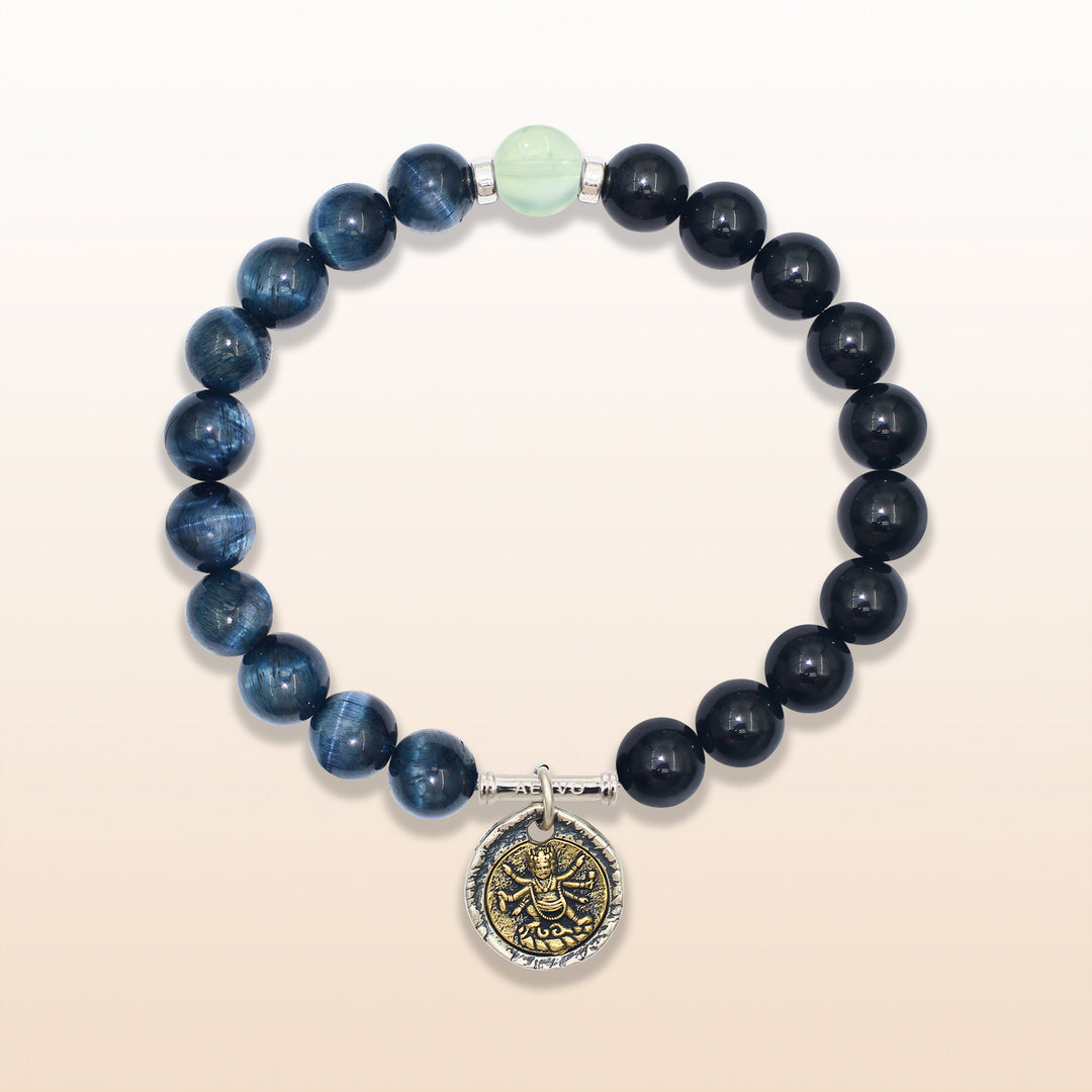 Mahakala Prehnite Aquarius Guardian Bracelet