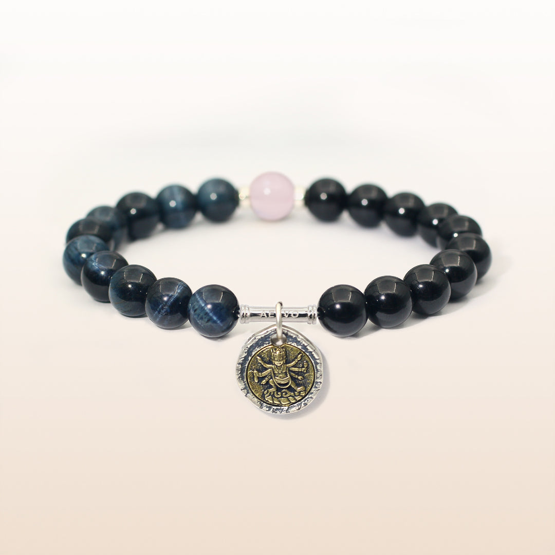 Mahakala Rose Quartz Sagittarius Guardian Bracelet