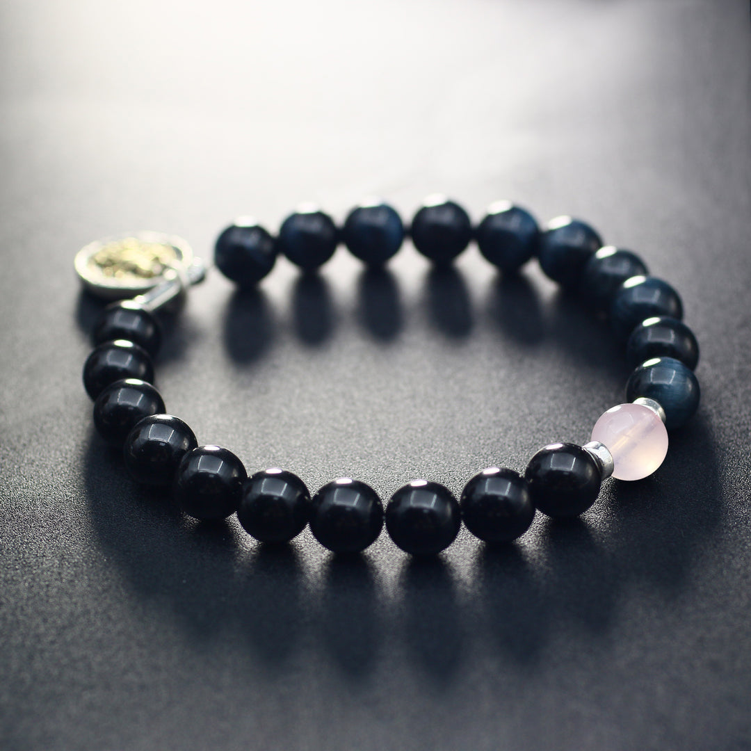 Mahakala Rose Quartz Sagittarius Guardian Bracelet