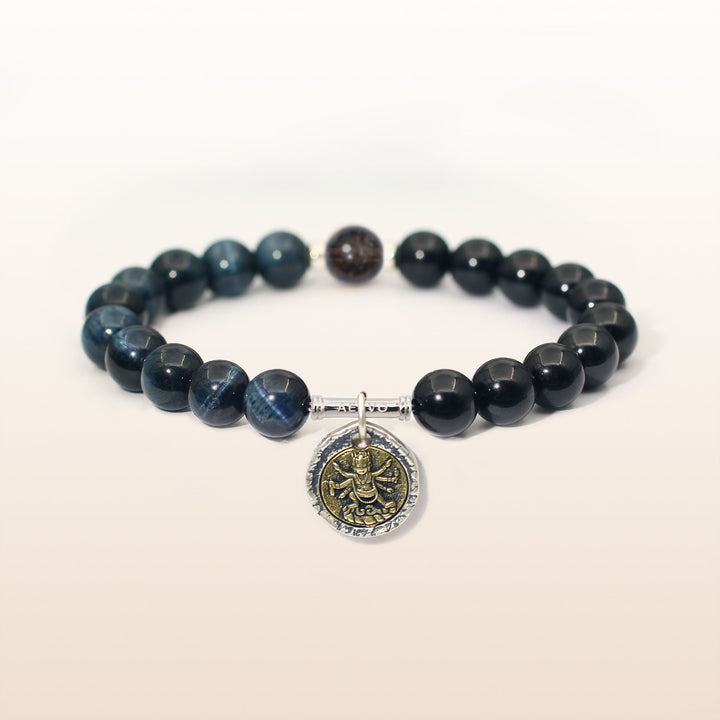 Mahakala Smoky Quartz Pisces Guardian Bracelet