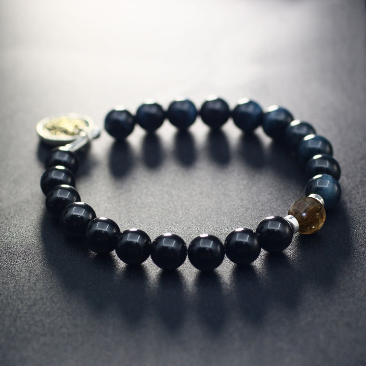 Mahakala Smoky Quartz Pisces Guardian Bracelet