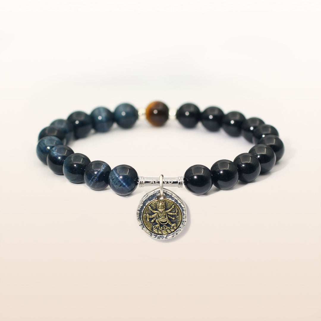 Mahakala Tiger Eye Capricorn Guardian  Bracelet