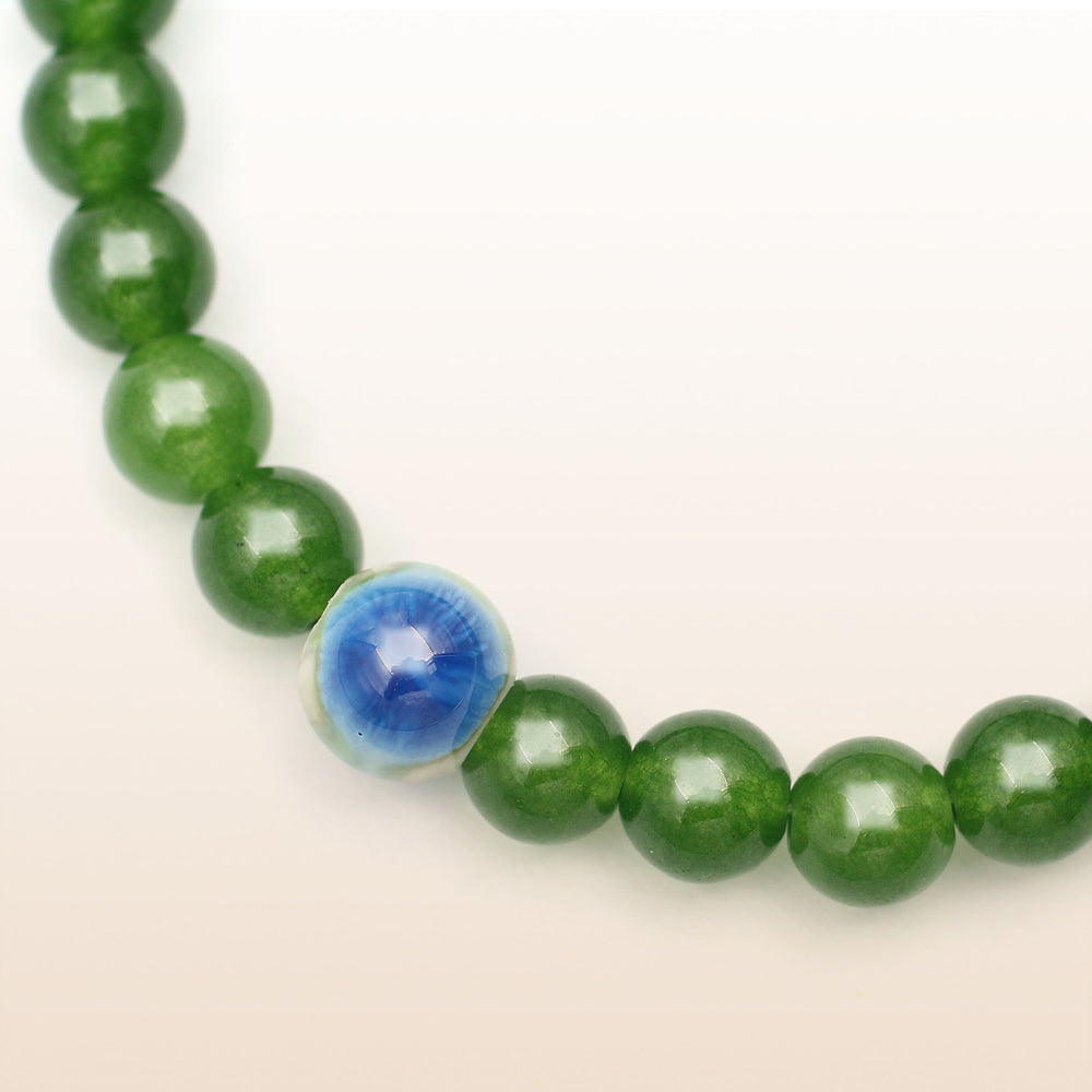 August Birthstone Bracelet With Evil Eye