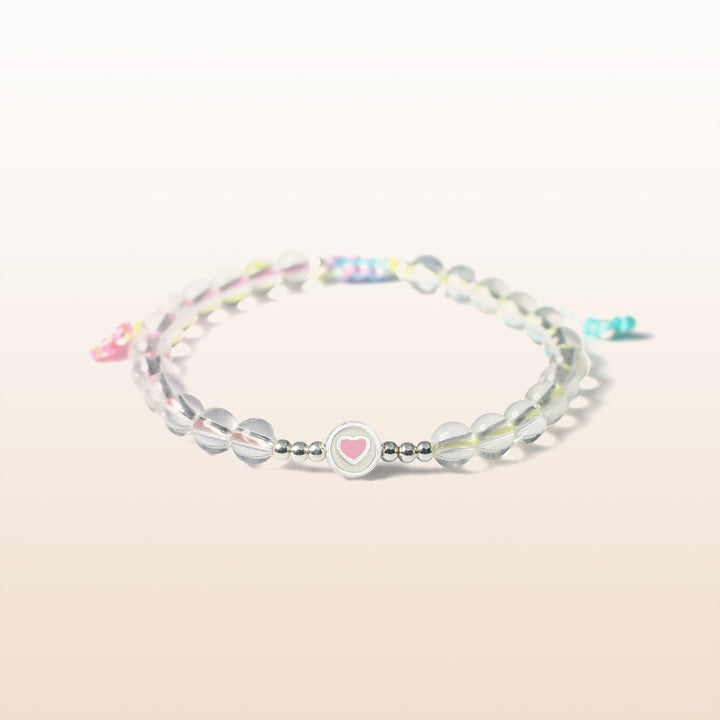 Pure Love  - Heart Colorful Rope Quartz Kid's Bracelet