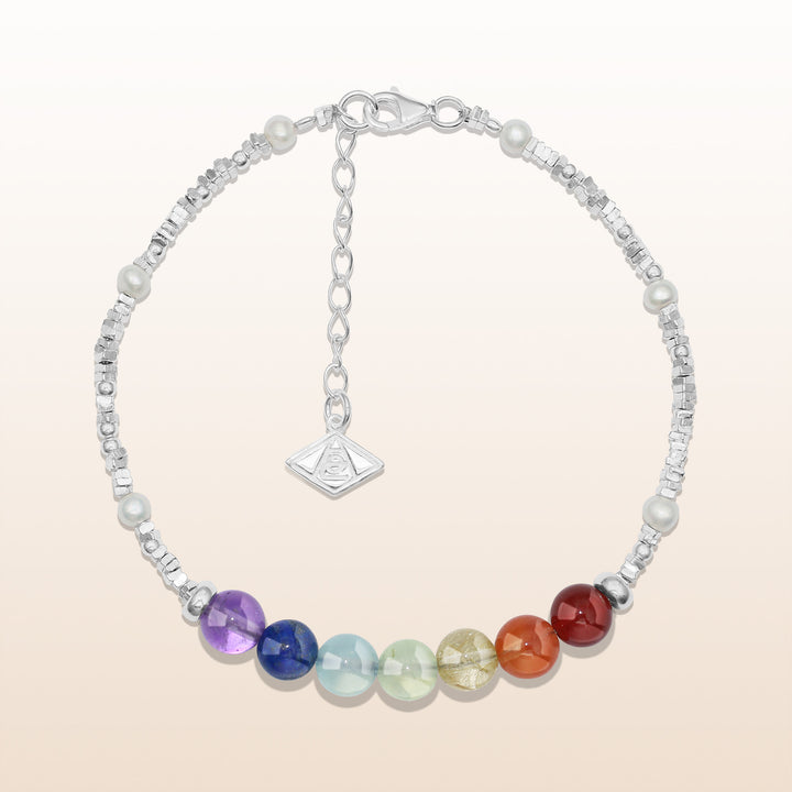 Vitality-Silver 7 Chakra Bracelet