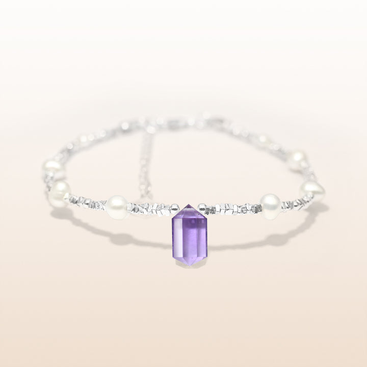 Silver Amethyst Aries Guardian Bracelet