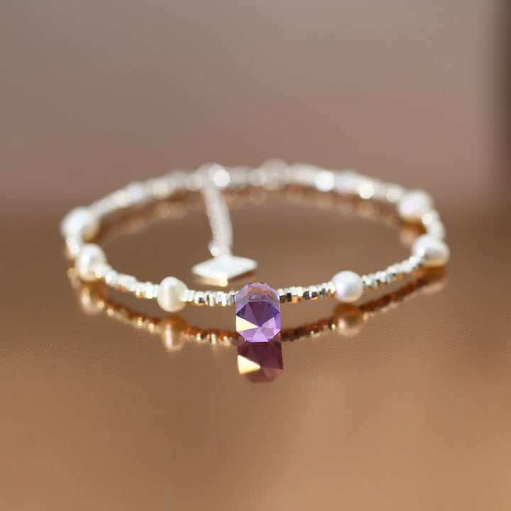 Silver Amethyst Aries Guardian Bracelet