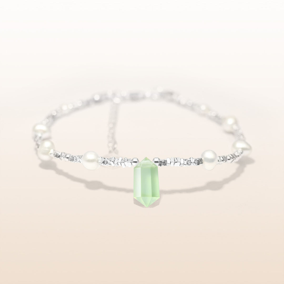 Silver Prehnite Aquarius Guardian Bracelet