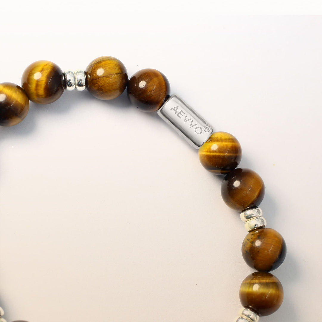 Silver Yellow Tiger Eye Solar Plexus Chakra Bracelet