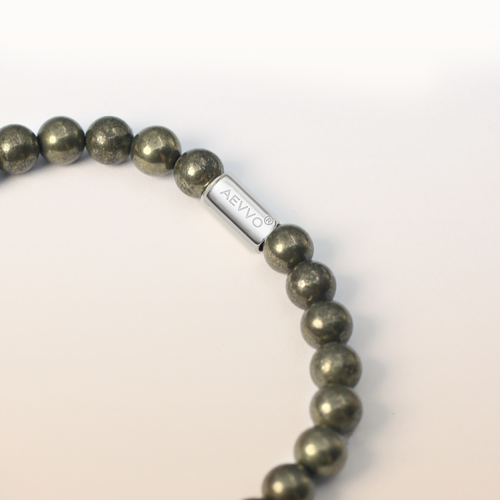 Success Energy-Silver Pyrite Evil Eye Bracelet Ⅰ