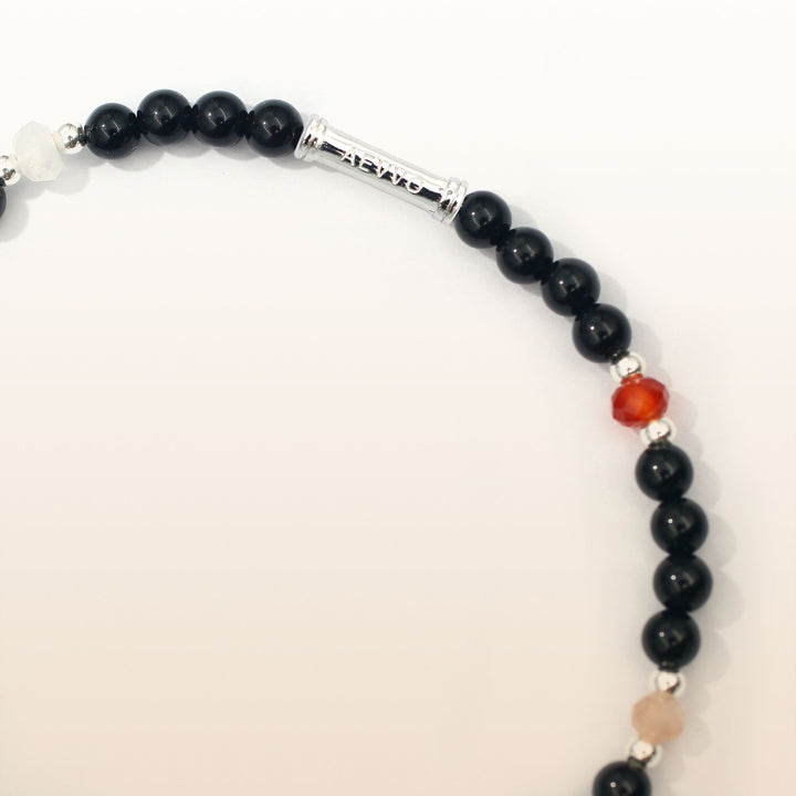 The balance 7 chakra bracelet with recycled 925 sterling silver accessories