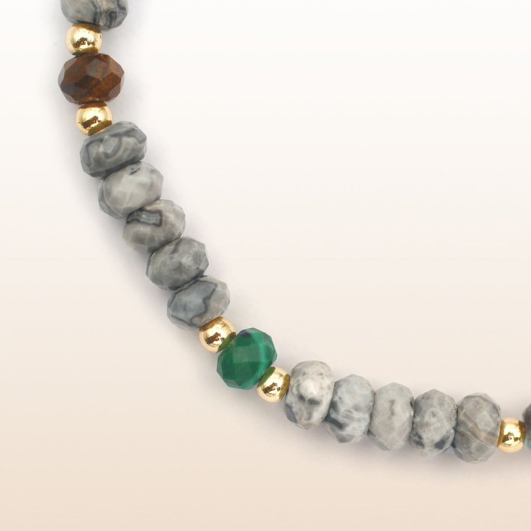The detail of grounding 7 chakra bracelets gemstones