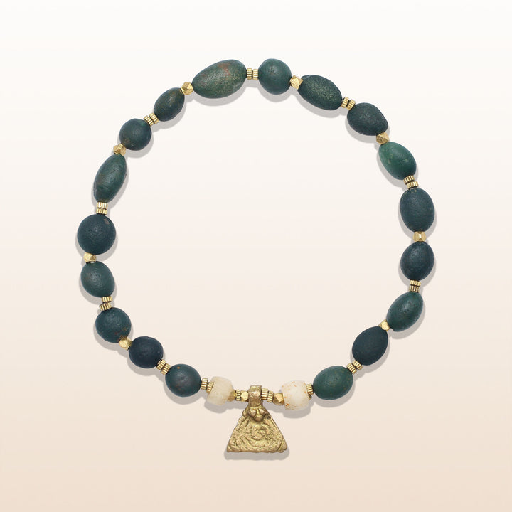 Tibetan Green Agate Bracelet