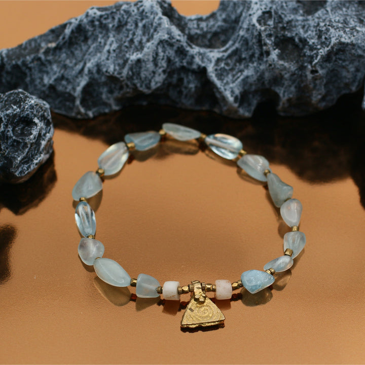 The Power of Belief - Tibetan Aquamarine Bracelet