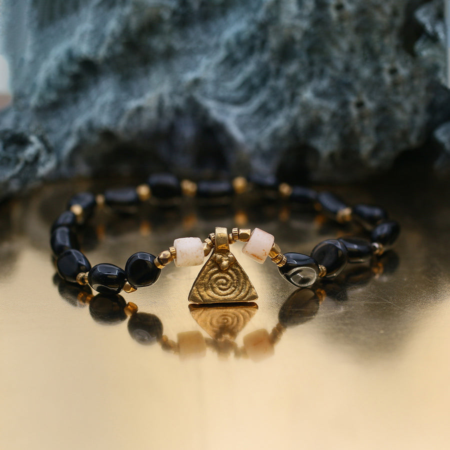 Tibetan Obsidian Bracelet