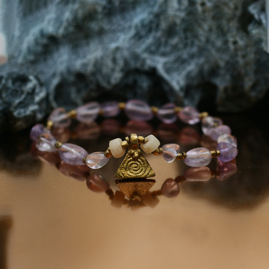 Tibetan Purple Jade Bracelet