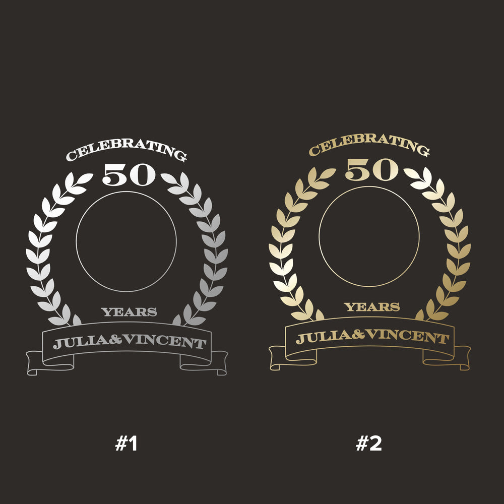 Second finished product view for Wedding Anniversary Unisex T-Shirts Customized with Photo, Year and Name