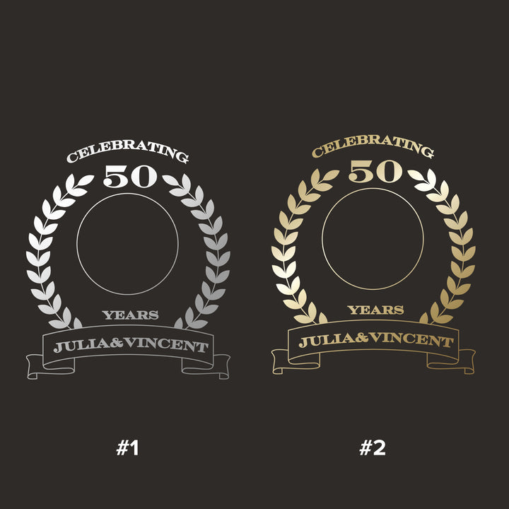 Wedding Anniversary Unisex T-Shirts Customized with Photo, Year and Name