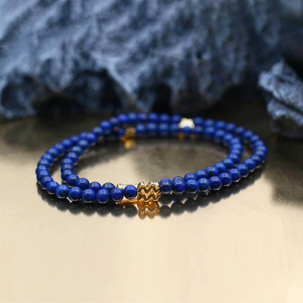 Zodiac double wrap bracelet