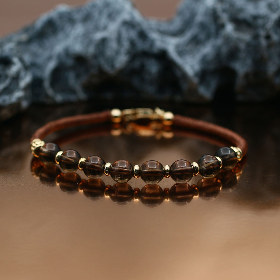 Smoky Quartz Pisces Guardian Bracelet