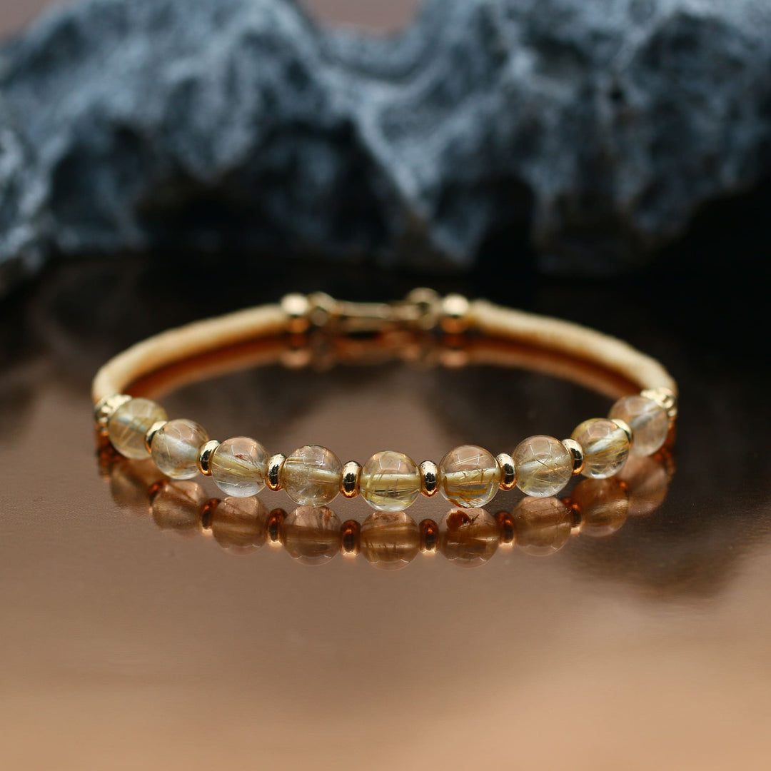 Rutilated Quartz Taurus Guardian Bracelet