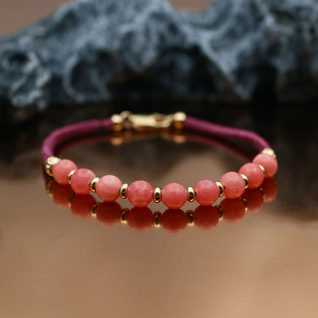 Rhodochrosite Leo Guardian Bracelet