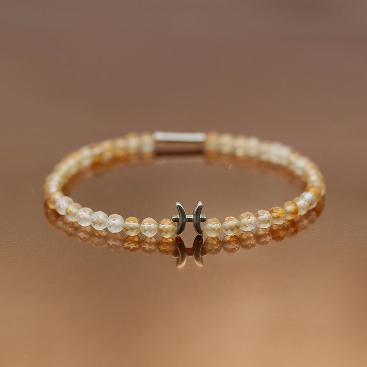 Citrine Pisces Lucky Stone Bracelet