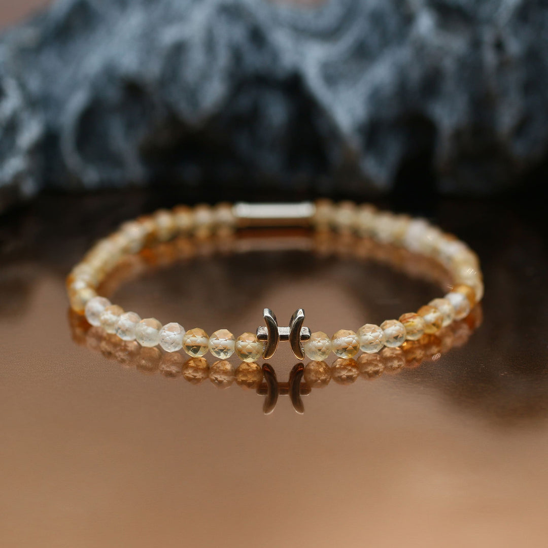 Citrine Pisces Lucky Stone Bracelet