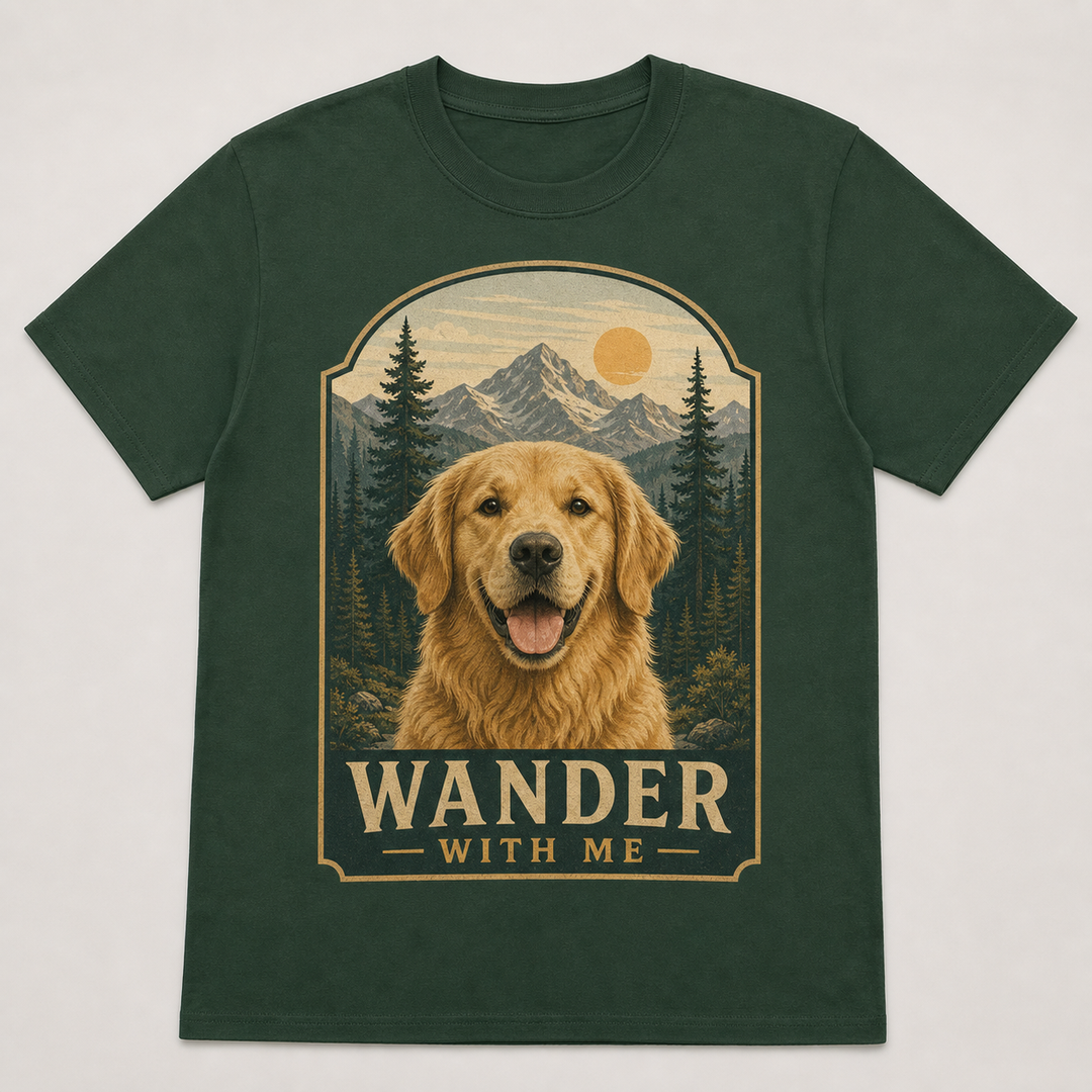 Custom Pet Wander With Me Photo Unisex Tee - Personalized Dog & Cat Gift