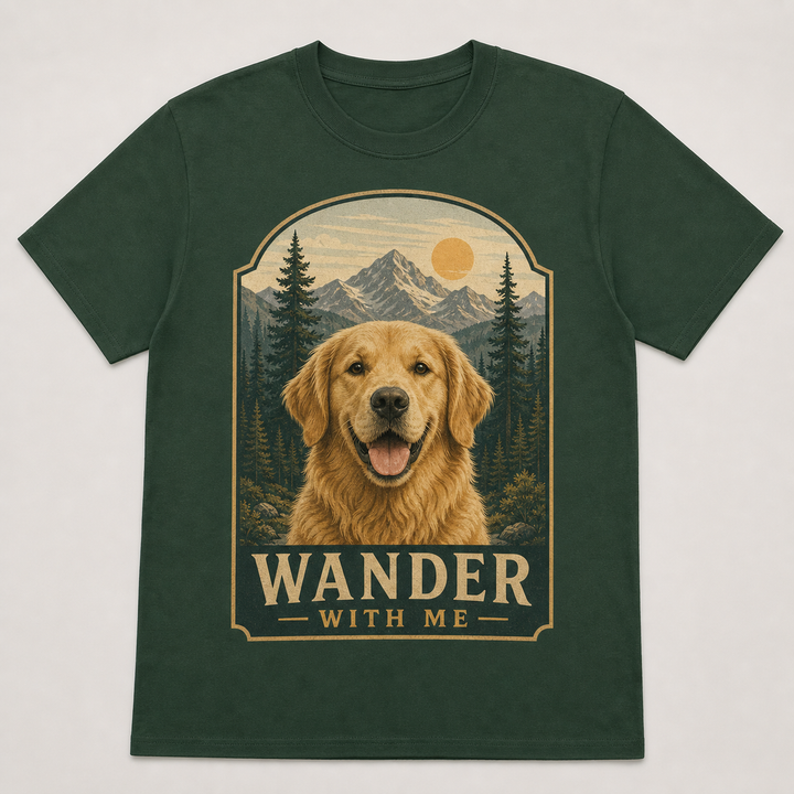 Custom Pet Wander With Me Photo Unisex Tee - Personalized Dog & Cat Gift