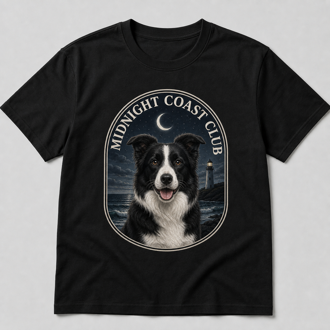 Custom Pet Midnight Coast Photo Unisex Tee - Personalized Dog & Cat Gift