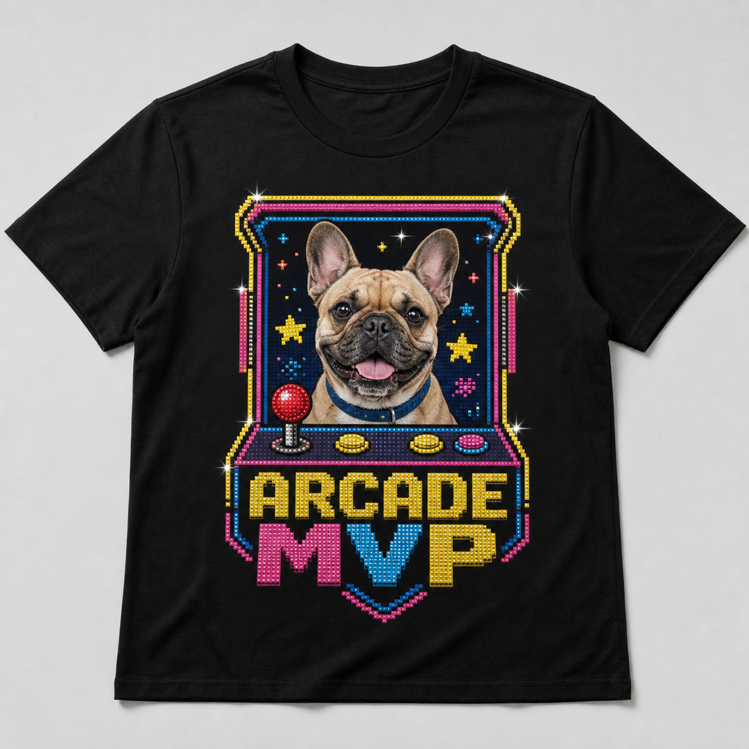 Custom Pet Arcade MVP Photo Unisex Tee - Personalized Dog & Cat Gift
